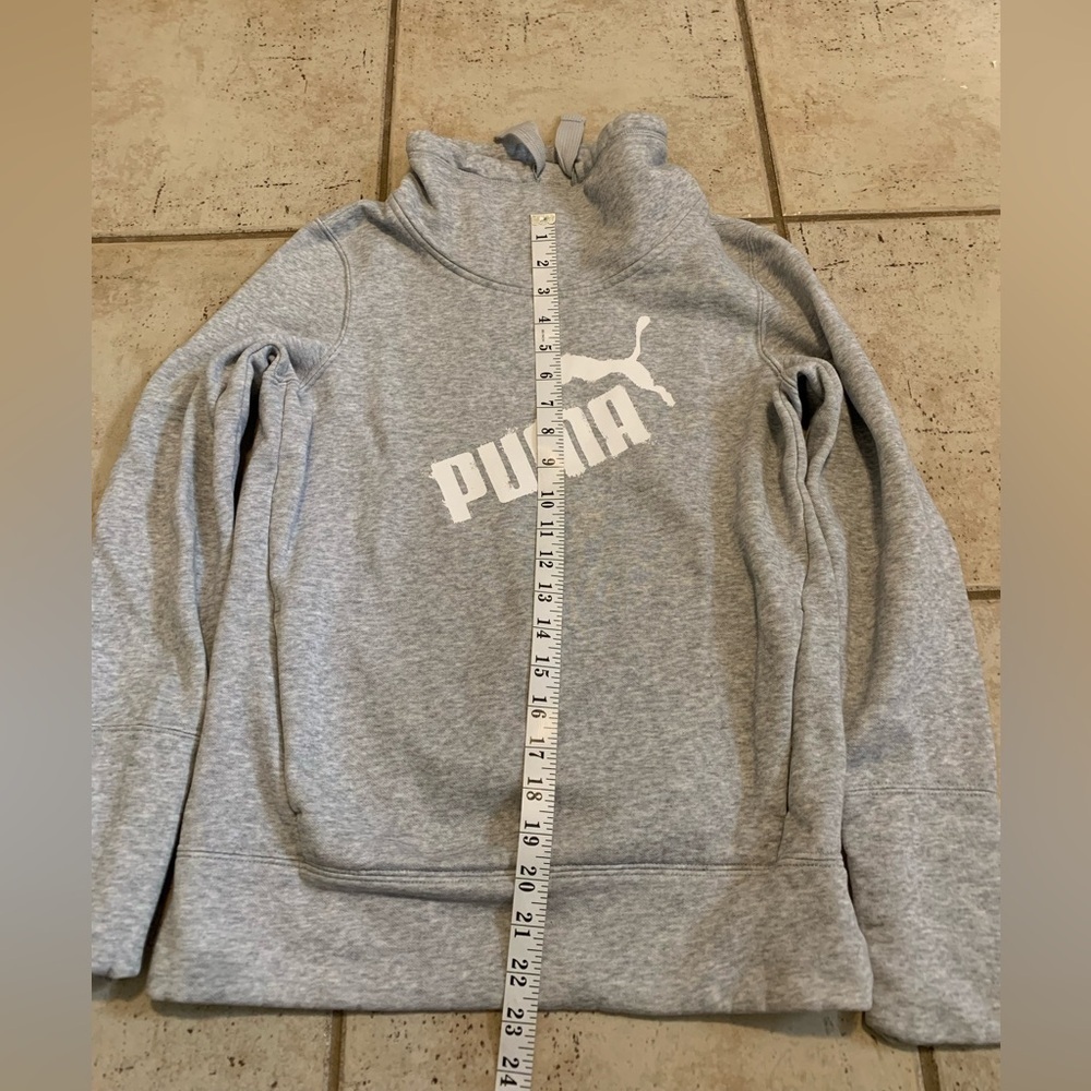 💜 PUMA Gray Cowl Neck Sweatshirt / Pullover - Women's XS - Picture 5 of 5